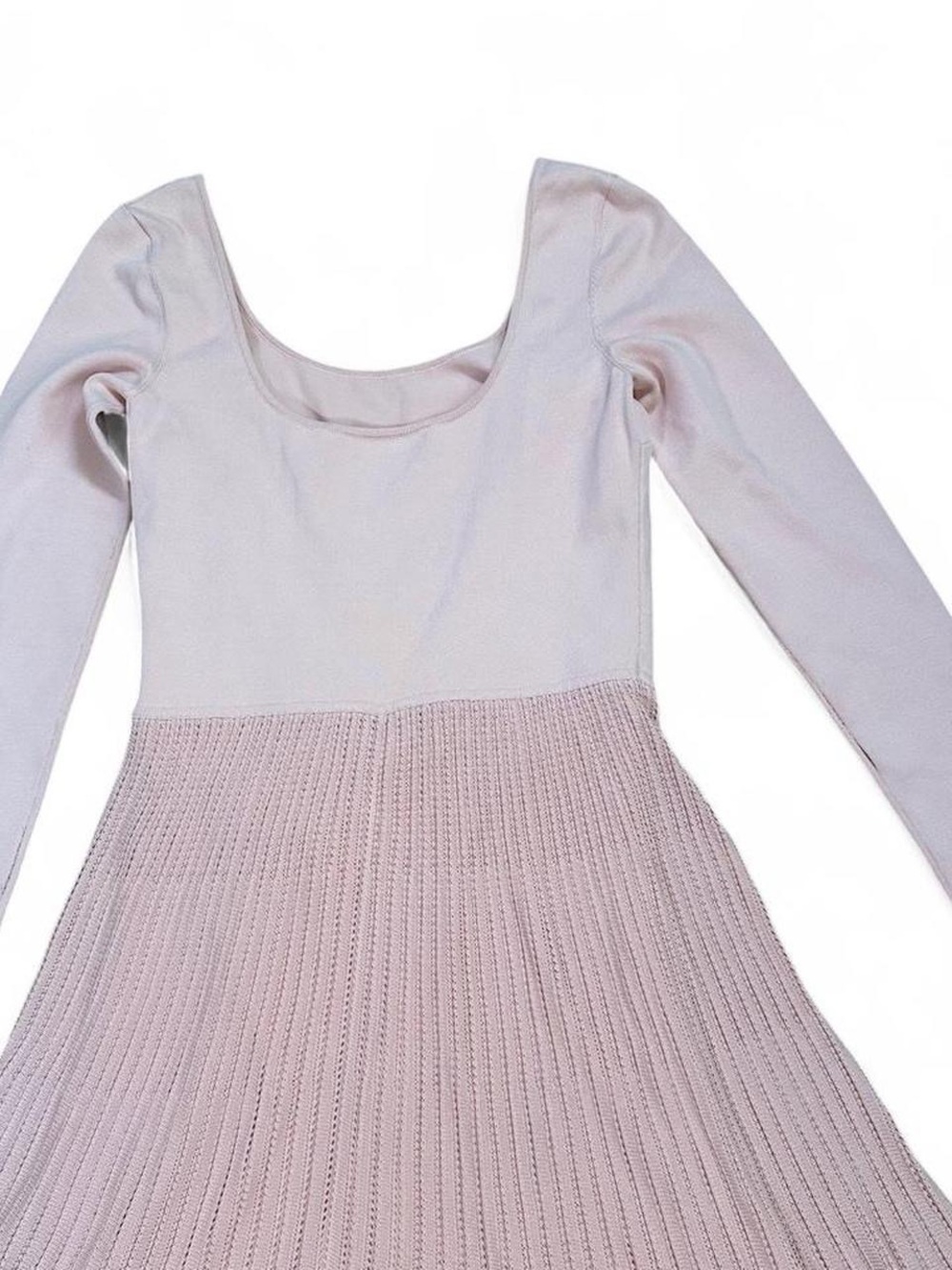 Ralph Lauren Purple Label Women’s Pink Pointelle-Knit Scoopneck Day Dress - Picture 3 of 7